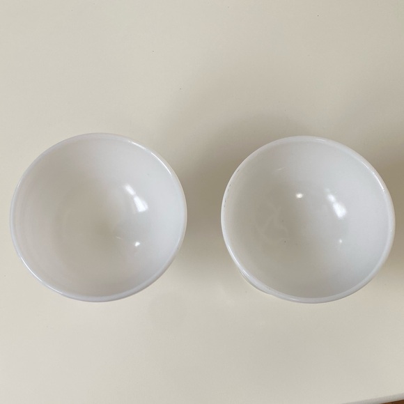 Vintage Platonite Sherbert Dish White Glass Dessert Bowls X2 - Picture 4 of 14